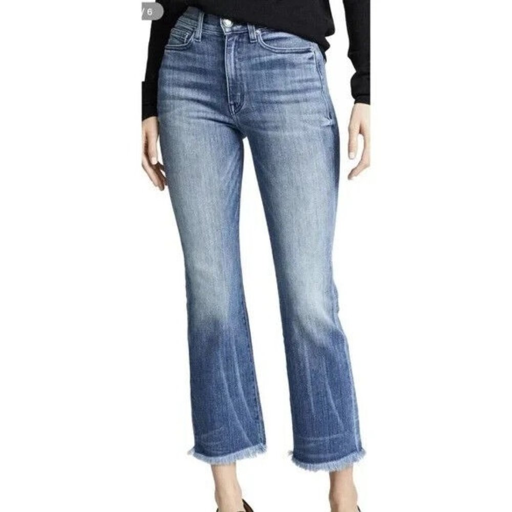 AYR The Bomp Pop Straight Jeans in Bomba Raw Hem High Rise